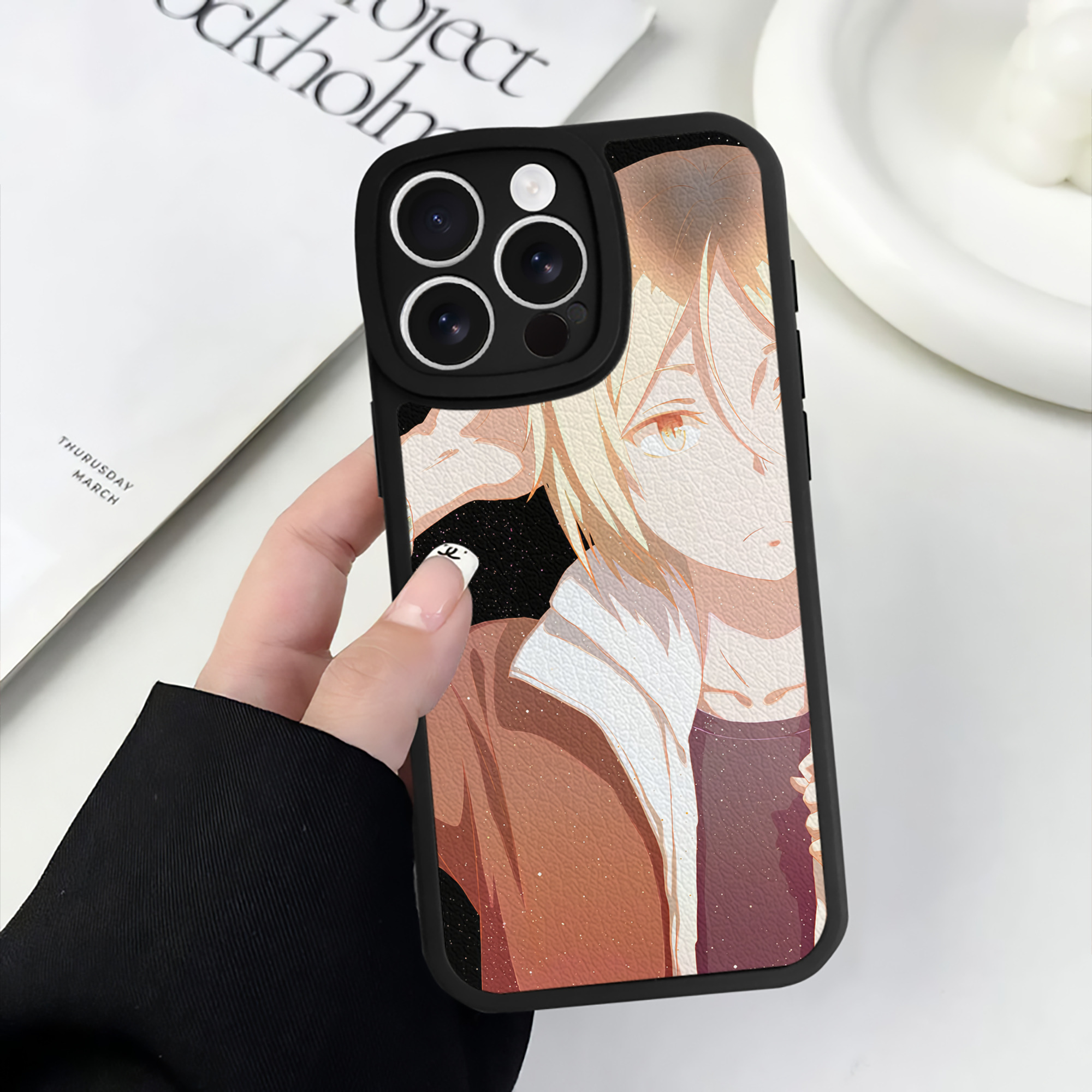 （画像用） ハイキュー!! Haikyu!! 【iPhone 16シリーズ対応】シリコンスマホケース（レザー調） 材質：シリコン